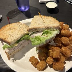 Neighbors Bar & Grille - Turkey club with tater tots