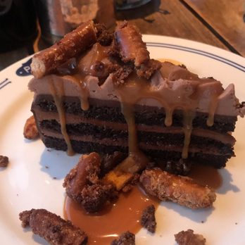 Proof - Salted caramel pretzel chocolate cake - American Near Me - Scottsdale, Arizona Proof - Salted caramel pretzel chocolate cake - American Near Me - Scottsdale, Arizona