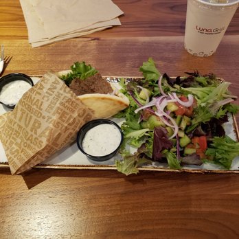 Luna Grill The Hill - Gyro..with salad. Delicious! - Mediterranean Near Me - Dallas, Texas