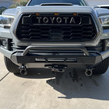 Desert Rat Off Road Centers - Body Armor Bumper, blackout light bar, OVS Scar winch. - Tires Near Me - Tucson, Arizona Desert Rat Off Road Centers - Body Armor Bumper, blackout light bar, OVS Scar winch. - Tires Near Me - Tucson, Arizona