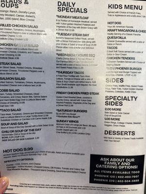 Menu photo 6 Phoenix Food & Spirits Omaha, NE Menu photo 6 Phoenix Food & Spirits Omaha, NE