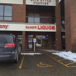 Mahen's Liquor - Actual name is Mahen's liquor. Tucked away in a strip mall.