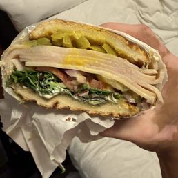 Turkey sandwich with no bacon no avocado even tho they charged me for it and I waited 30 minutes Turkey sandwich with no bacon no avocado even tho they charged me for it and I waited 30 minutes