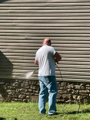 Pressure Washing - We also offer exterior power washing! Give us a call today to book!