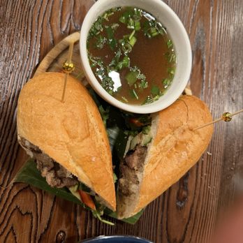 Hem Noodle Bar - Grilled pork banh mi w pho broth - Vietnamese Near Me - Richmond, Texas