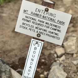 Boundary sign.