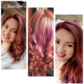 Shear Style Salon - Red with purple and highlights - Hair Salons Near Me - Burlington, North Carolina Shear Style Salon - Red with purple and highlights - Hair Salons Near Me - Burlington, North Carolina