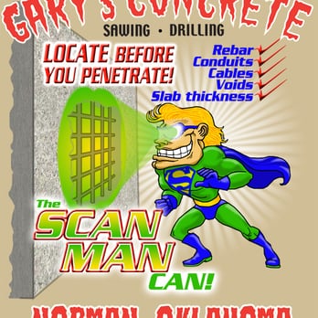 Gary's Concrete Sawing & Drilling - a cartoon of a man in a superhero costume - General Contractors Near Me - Norman, Oklahoma Gary's Concrete Sawing & Drilling - a cartoon of a man in a superhero costume - General Contractors Near Me - Norman, Oklahoma