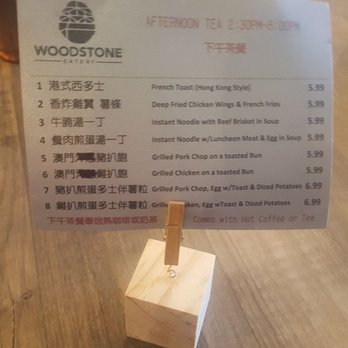 Woodstone Eatery - Afternoon Tea Menue - Asian Fusion Near Me - Markham, Ontario