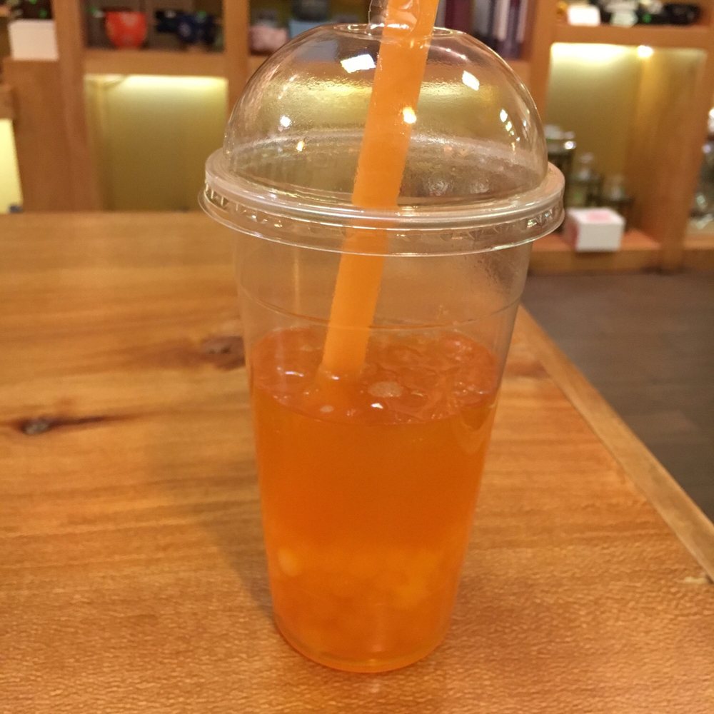 Tea Talk - My peach tea with mango boba, passion fruit boba, and mango jelly stars! - Bubble Tea Near Me - Poughkeepsie, New York Tea Talk - My peach tea with mango boba, passion fruit boba, and mango jelly stars! - Bubble Tea Near Me - Poughkeepsie, New York