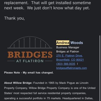 Bridges at Flatiron - Always having to send specialists for fixing issues in the apartment. Never in a timely manner either. - Apartments Near Me - Broomfield, Colorado