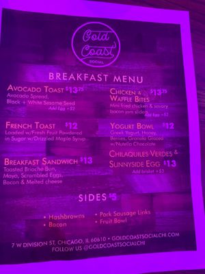 Menu photo 2 Gold Coast Social Chicago, IL