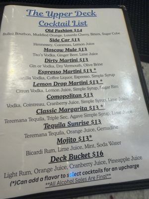 Menu photo 2 The Upper Deck Kitchen & Cocktails Greensboro, NC Menu photo 2 The Upper Deck Kitchen & Cocktails Greensboro, NC