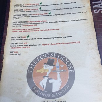 The Loose Goose - Menu as of June 2017 - Pubs Near Me - Windsor, Ontario The Loose Goose - Menu as of June 2017 - Pubs Near Me - Windsor, Ontario