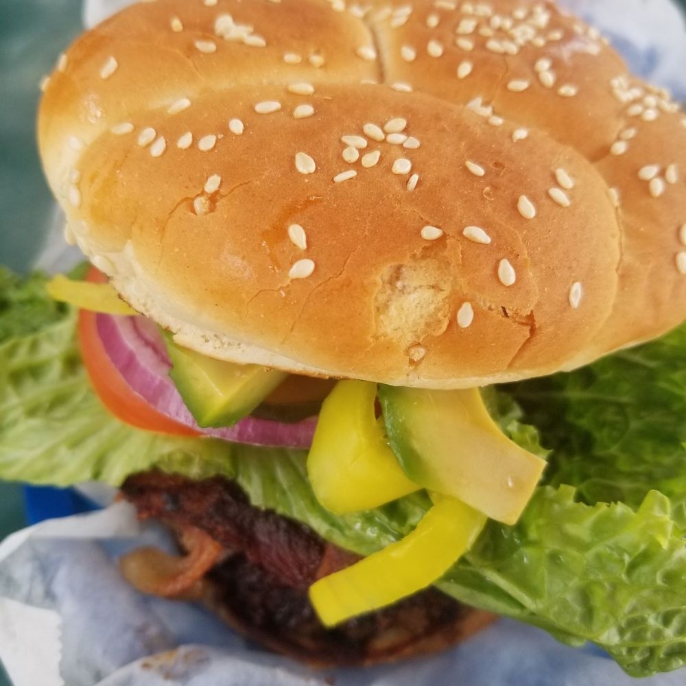 Ethel's Old Corral - Damn good Double Buffalo Burger: Avocado, bacon extras - American Near Me - Bakersfield, California Ethel's Old Corral - Damn good Double Buffalo Burger: Avocado, bacon extras - American Near Me - Bakersfield, California