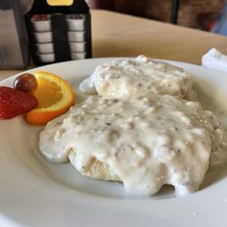 Huey's on the Square - Half order of biscuits and gravy