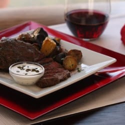 Appetites - Steak with Roasted Fingerling Potatoes and Creme Fraiche Photo by: Lisa Hensley www.flickr.com/lisahensley