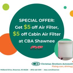 Christian Brothers Automotive Shawnee - Special Offer valid at Shawnee location.
Offer expires 2/29/2024.