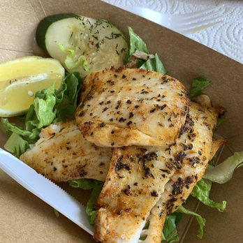 Fish Hut Grill - Great grilled flounder sandwich- no bun - American Near Me - Emerald Isle, North Carolina Fish Hut Grill - Great grilled flounder sandwich- no bun - American Near Me - Emerald Isle, North Carolina