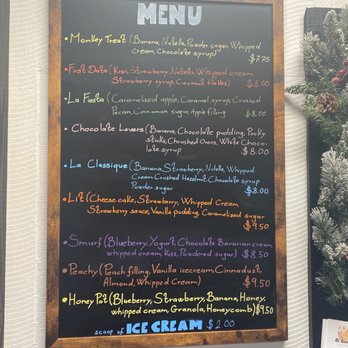 Saint Simons Crepes - Menu - Desserts Near Me - St. Simons Island, Georgia Saint Simons Crepes - Menu - Desserts Near Me - St. Simons Island, Georgia