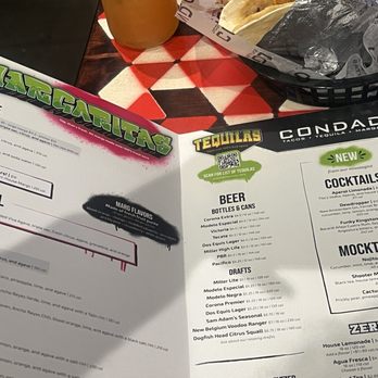 Condado Tacos - Drink Menu - Tacos Near Me - Mountain Brook, Alabama