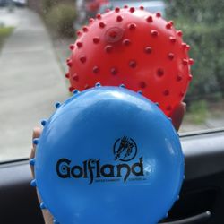 Golfland - Their squishy balls actually have their logos