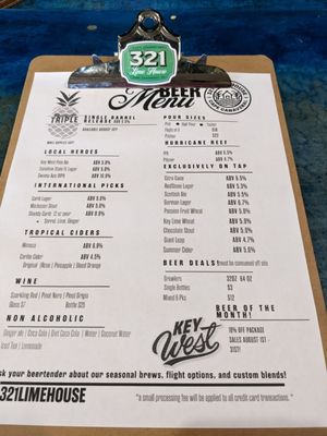 Menu photo 3 321 Lime House Cape Canaveral, FL