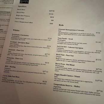 Alibi Room - Wine list - New American Near Me - Seattle, Washington