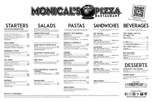 Menu photo 2 Monical's Pizza Manteno, IL Menu photo 2 Monical's Pizza Manteno, IL