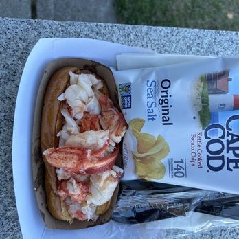 Frenchman Bay Lobster Rolls - Came with chips... I'd prefer a coke slaw or few tater tots . - Seafood Near Me - Bar Harbor, Maine