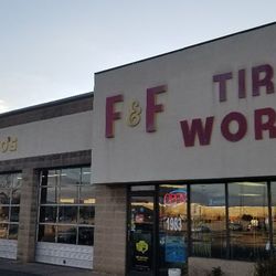 F&F Tire World - Come see us we are right next to the water tower! Walk over to the mall  while your vehicle repairs are completed!
