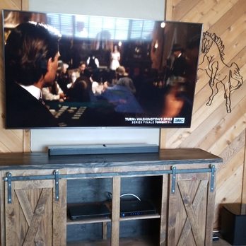 Precision Network Solutions - 75" Sony LED 4K Ultra HD TV mounted on wall with all wiring concealed - Home Automation Near Me - Los Angeles, California Precision Network Solutions - 75" Sony LED 4K Ultra HD TV mounted on wall with all wiring concealed - Home Automation Near Me - Los Angeles, California