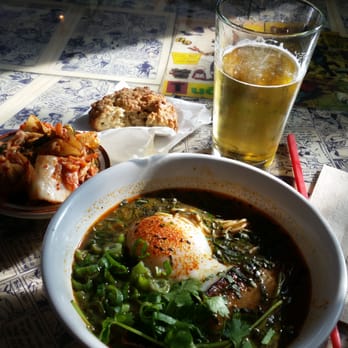 Double Dragon - Enjoying a craft brew, curried coconut ramen, and a moist coconut sugar cookie in the sun. So good to be back in the Northwest! - Sandwiches Near Me - Portland, Oregon