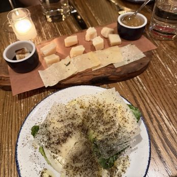 Rezdôra - Parmesan cheese board and Cacio e Pepe in Emilia - Italian Near Me - New York, New York Rezdôra - Parmesan cheese board and Cacio e Pepe in Emilia - Italian Near Me - New York, New York
