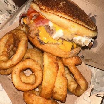 Wayback Burgers - ONION RINGS CHEEEESY BURGER - Burgers Near Me - Orlando, Florida Wayback Burgers - ONION RINGS CHEEEESY BURGER - Burgers Near Me - Orlando, Florida