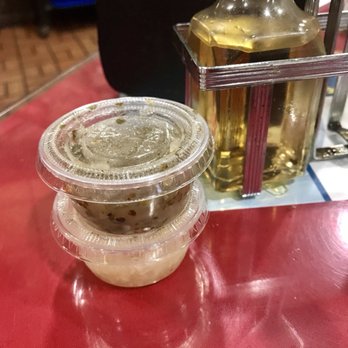 Tropical Restaurant - Chimichurri and garlic sauce with the churrascó - Cuban Near Me - Hialeah, Florida