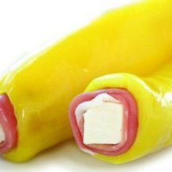 Stravino's - Hot or Sweet stuffed Banana Peppers stuffed w/ prosciutto and Provolone