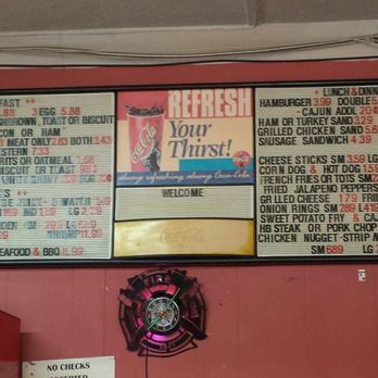 Firehouse Cafe - Menu board. - Cajun/Creole Near Me - Crowley, Louisiana