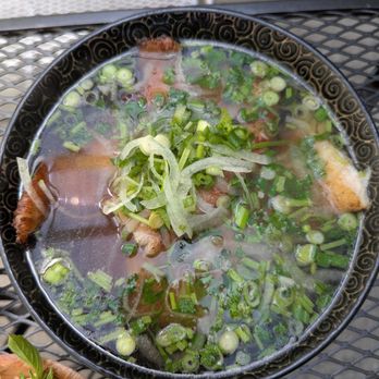Phosho Dough - Beef pho subbed grilled fish and egg noodles - Vietnamese Near Me - Berkeley, California