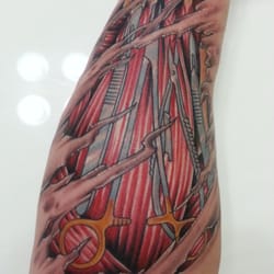 Totally custom tattoos, created from original drawings done by the artists themselves. Or they'll use the artwork you provide.