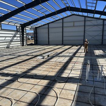 Uncle Johnny’s Heating And Air - Laying the tubes for the 10,000 Sqft garage. - Heating & Air Conditioning/HVAC Near Me Uncle Johnny’s Heating And Air - Laying the tubes for the 10,000 Sqft garage. - Heating & Air Conditioning/HVAC Near Me