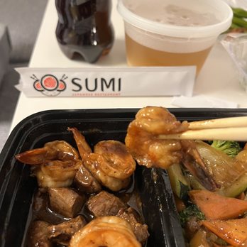 Sumi Sushi - Hibachi Combo steak and shrimp. Miso soup. - Japanese Near Me - Chicago, Illinois Sumi Sushi - Hibachi Combo steak and shrimp. Miso soup. - Japanese Near Me - Chicago, Illinois