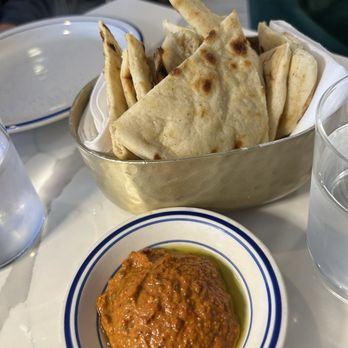 Milos Meze - freshly baked pita and Acuka - Greek Near Me - San Francisco, California