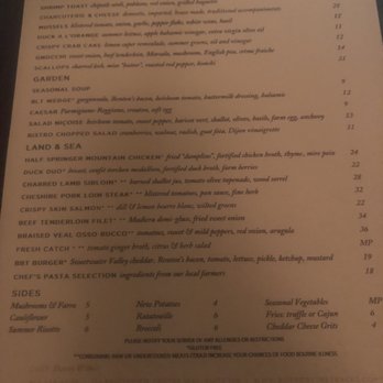Bistro By The Tracks - Menu - New American Near Me - Knoxville, Tennessee