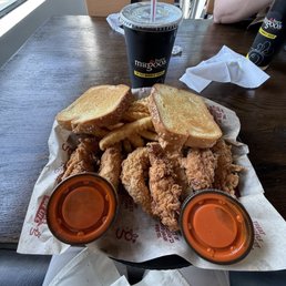 Chicken tenders with fries and Texas toast