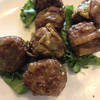 Sushiholic - Fried shumai... has wasabi  in the middle - Sushi Bars Near Me - San Antonio, Texas
