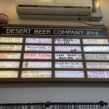 Desert Beer Company - Beer board February 2024 - Breweries Near Me - Palm Desert, California