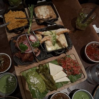 Javier's - La Tablita with shrimp and Carne Asada - Mexican Near Me - Irvine, California