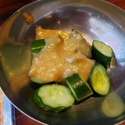 Photo of 原宿餃子樓 - Shibuya, 13, JP. Cucumber with miso sauce