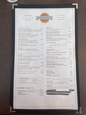 Menu photo 1 Oakhurst Diner Millerton, NY Menu photo 1 Oakhurst Diner Millerton, NY